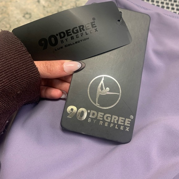 NWT 90 Degree by Reflex "Squat Proof" Interlink High Waist Capri in Lilac Mist - Picture 12 of 16